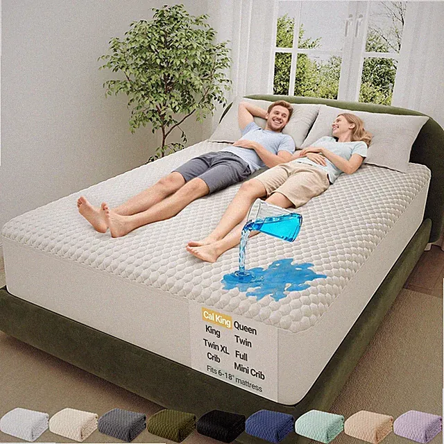 100% Waterproof California King Mattress Protector, Soft Pad, Pet Hair Resistant