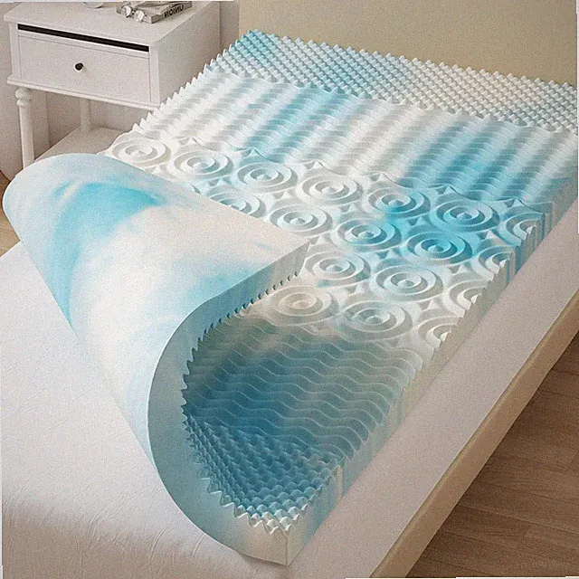 2 Inch Memory Foam Mattress Topper Twin, 5-Zone Cooling Gel Infused Pressure Rel