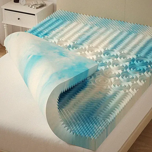4" Cooling Gel Memory Foam Mattress Topper Queen for Back & Hip Pain Relief