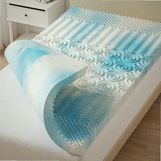 4 Inch Memory Foam Mattress Topper Twin, 5-Zone Cooling Gel Infused Pressure Rel