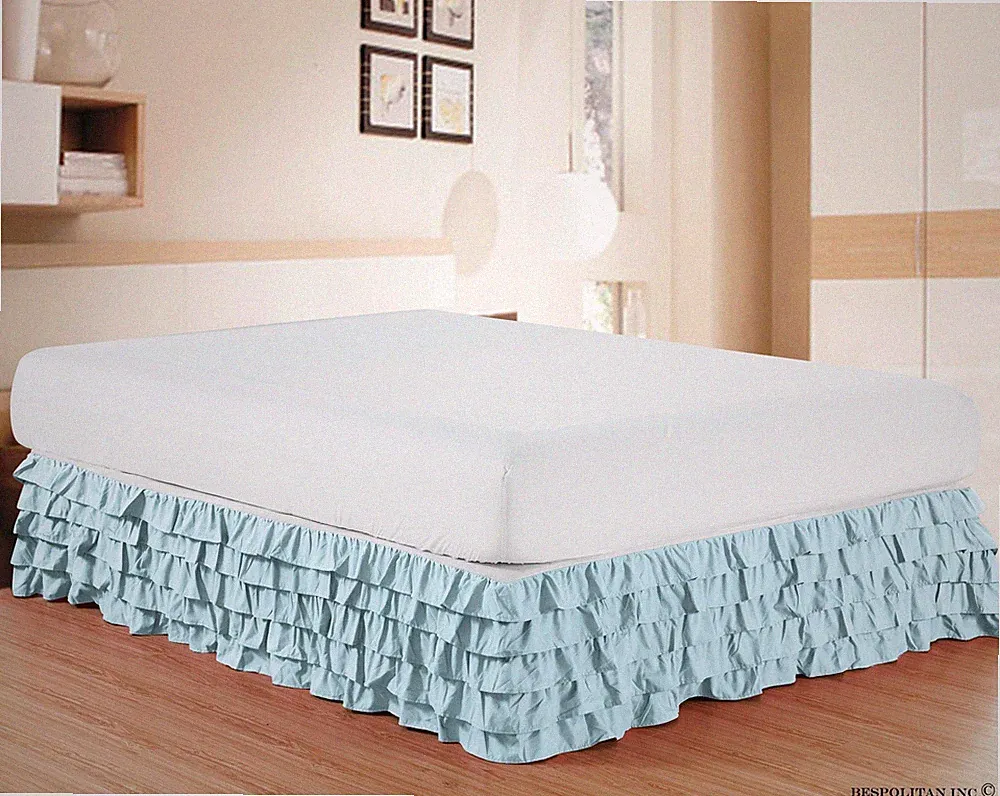 Elegant Comfort Multi-Ruffle Bed Skirt - 15 inch Drop - Classy Bed skirt