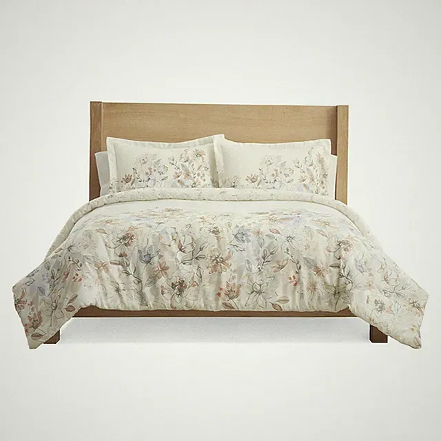 Falling Floral 3 Piece Comforter Set multi Queen 90*90inch