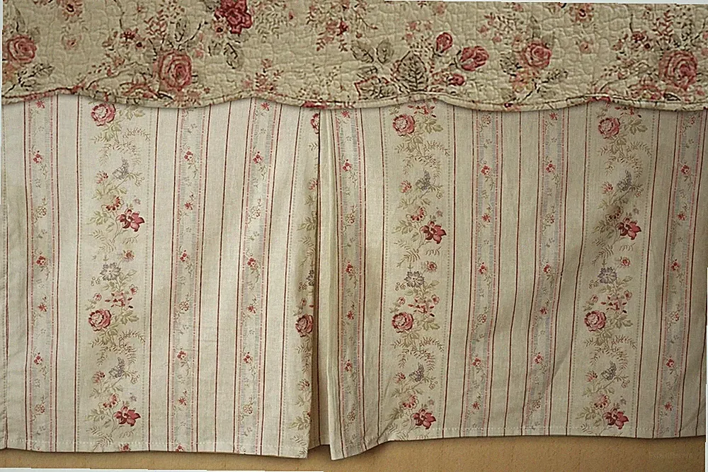 Greenland Home Antique Rose Bed Skirt, Full, Multi
