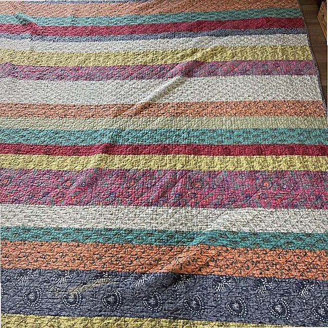 Home Classics Multi-colored Cotton Reversible Quilt King Size