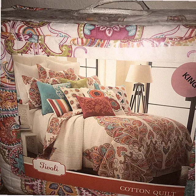 Moroccan Medallion Multi colors Floral King Quilt Standard Shams Set 3 ~New~