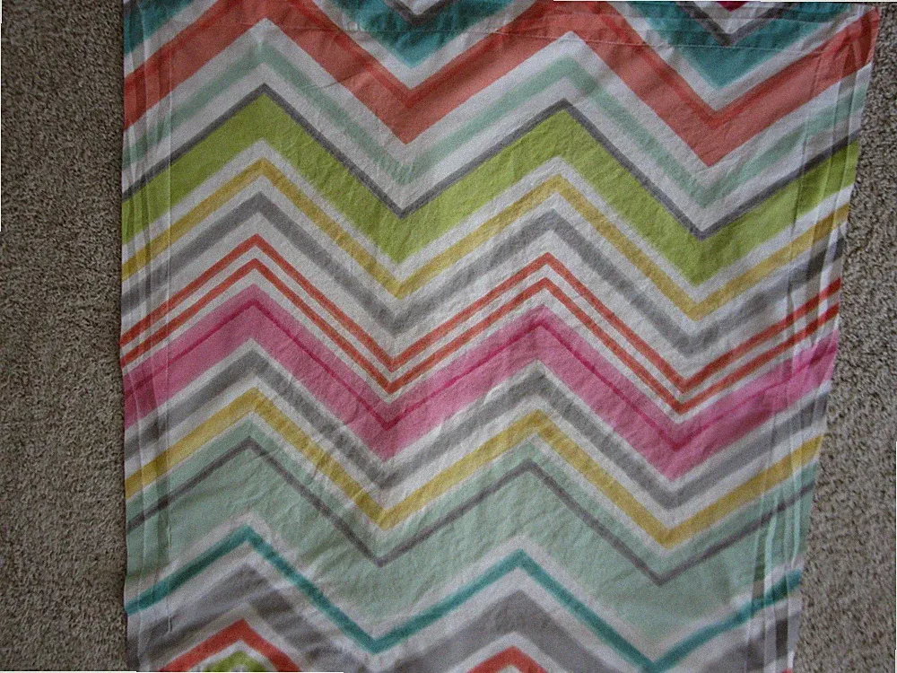 Pr. POTTERY BARN TEEN Euro Pillow Shams Multi color Chevron Cotton