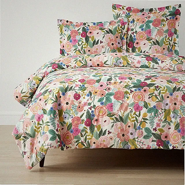 Rifle Paper Co. Garden Party Classic Cool Cotton Percale Duvet Cover