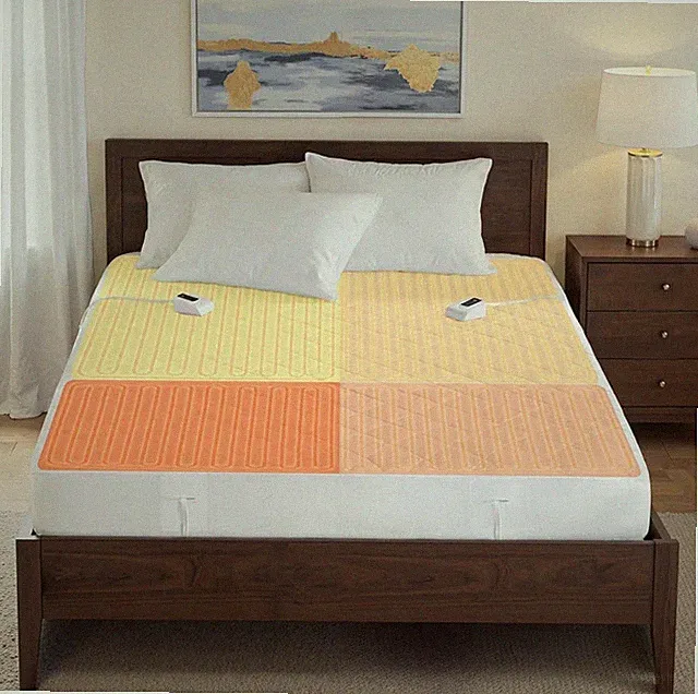 Serta Microfiber Zoned Control Heated Mattress Pad 10 Settings Queen