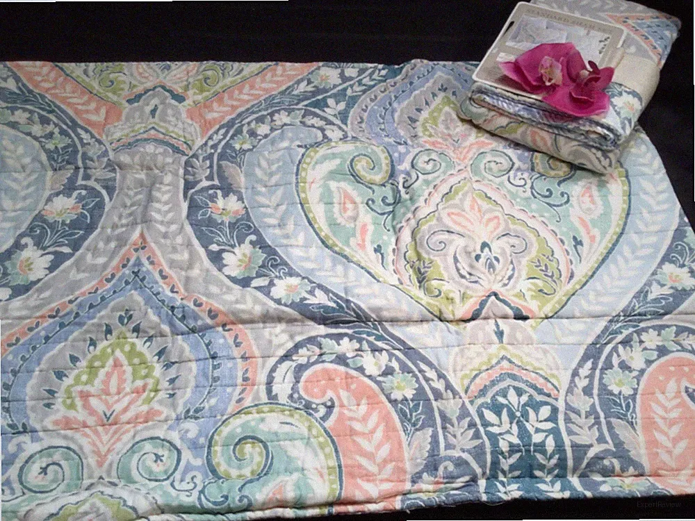Thatch Home Pillow shams STANDARD Medallion Floral Multi colors 2 PC Set NEW